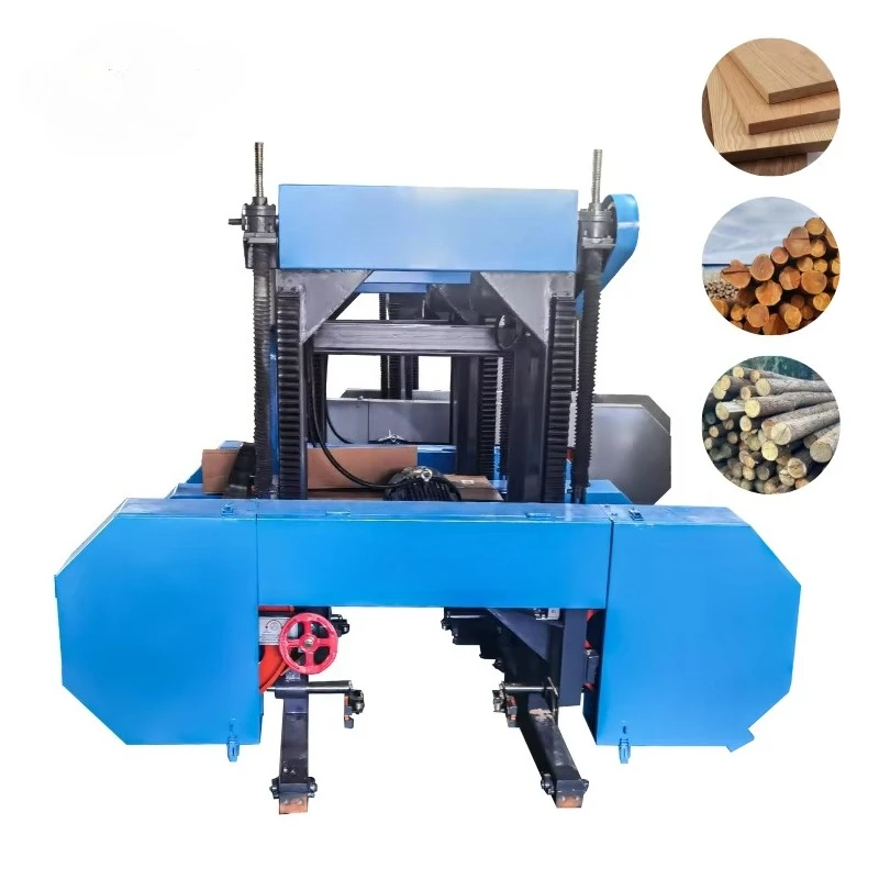 Electric  Mobile Portable Horizontal Band Sawmill Timber Sawmill Machine