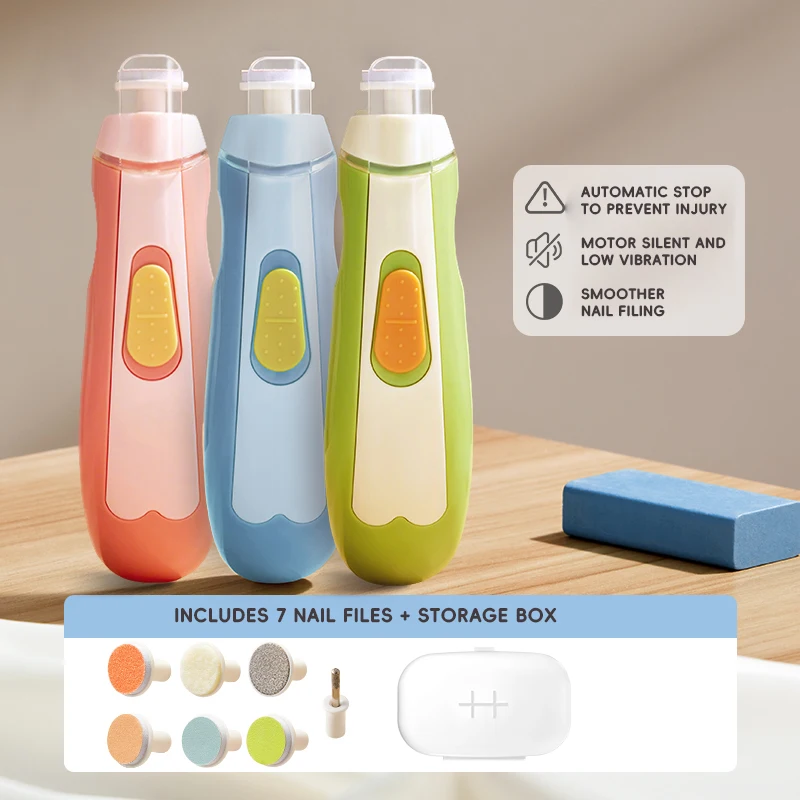 전기 아기 손톱 다듬기 다기능 어린이 손톱 파일 클리퍼 발톱 손톱 커터 다듬기 매니큐어 도구 세트 아기 케어