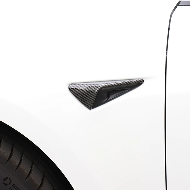 

Fit for Tesla Model 3 X S 1 Pair Car Side Camera Protection Cover Trim Sticker ABS Bright Black/Matte Black/Silver/White/Red