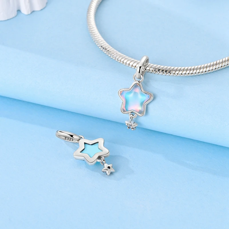 Magical 100% 925 Sterling Silver Glass Flower Butterfly Charms Beads Fit 3mm 925 Original Bracelets DIY Party Jewelry Gifts