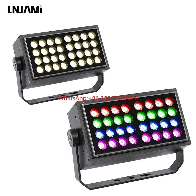 Outdoor Building Facade Lighting - Waterproof IP66 72W DMX512 RGBW LED Project Facade Flood Lights