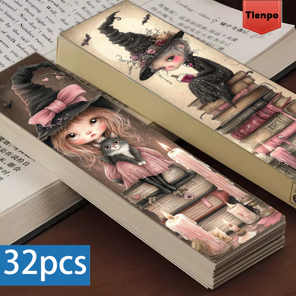 32 marque-pages de la série Sorcière et Livre, Noël, cadeau pour enseignant, cadeaux de rentrée scolaire, designs artistiques créatifs