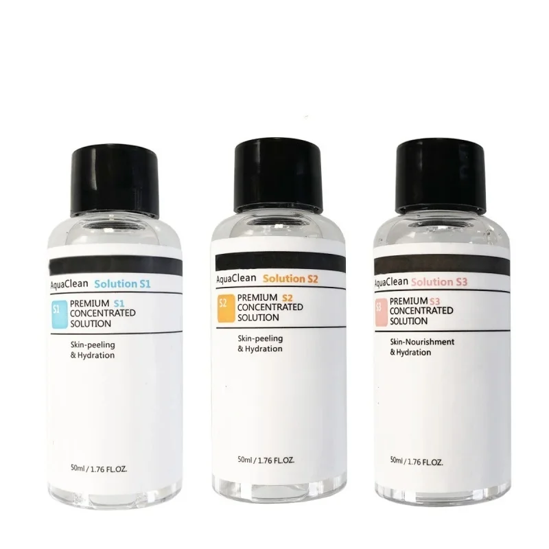 Soluzione peeling acqua da 3 bottiglie Siero idratante per la rimozione delle rughe pulite per