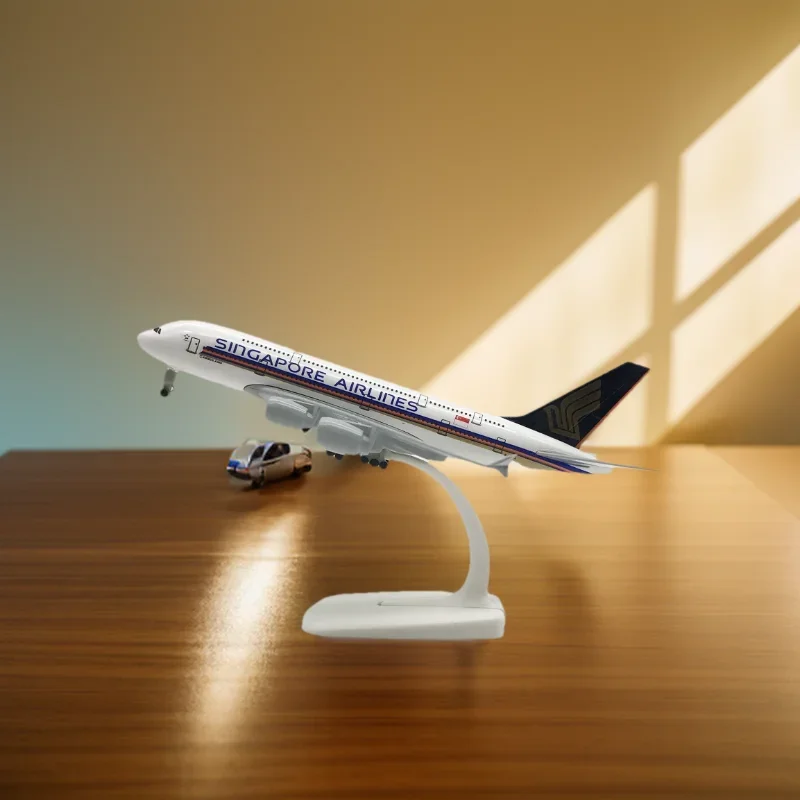 

20 см модель самолета из металлического сплава A380 Singapore Airlines, литой под давлением детские игрушки, модель самолета, игрушка для мальчиков