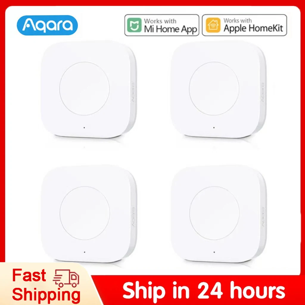 Aqara Sensor Smart Wireless Mini Switch Key Zigbee Connection Remote One Key Control Button Home Security Mihome Homekit