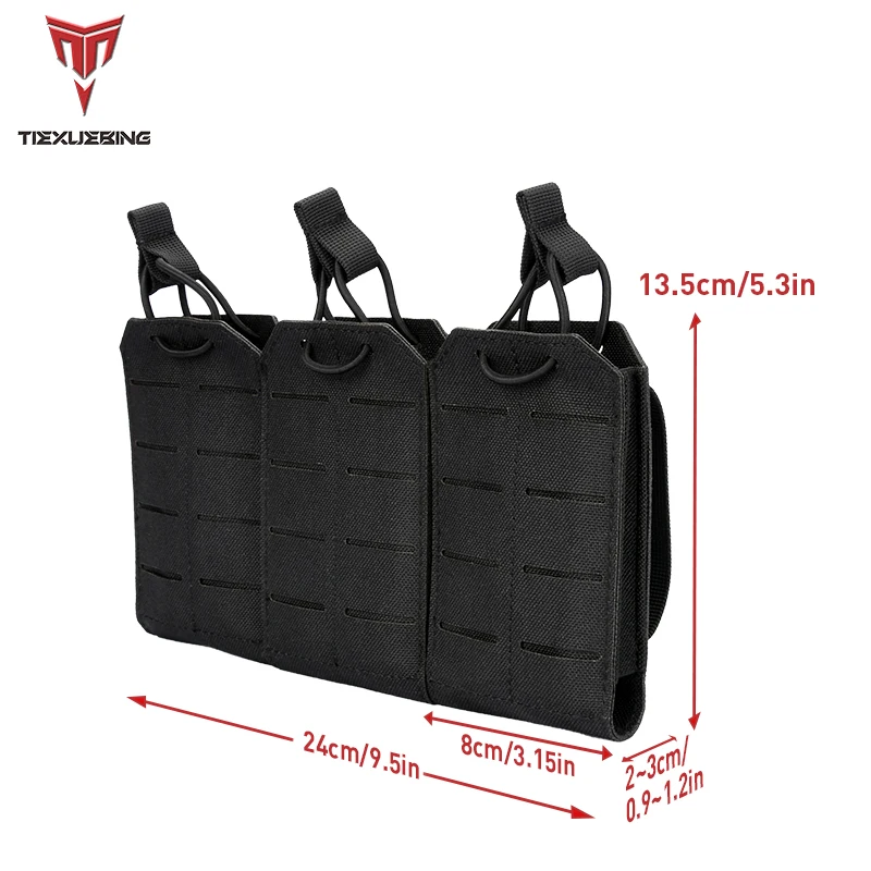 Tactical Magazine Pouch Triple Molle Mag Pouch Airsoft Ak 7.62/5.56mm M4 Ar Rifle Hunting Accessories Mag Holster - view 3