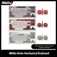 8Bitdo Retro Mechanical Keyboard,Bluetooth/2.4G/USB-C Hot Swappable Gaming Keyboards,Game Accessories for Windows and Android