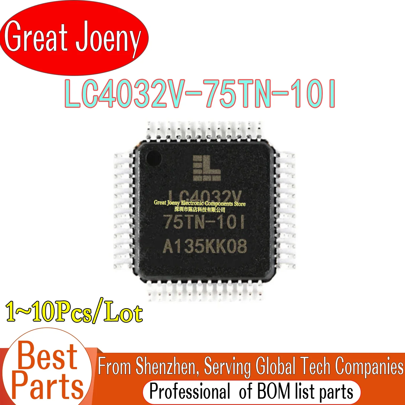 

100% New Original LC4032V LC4032V-75TN-10I LC4032 IC Chipset TQFP-48 Bulk Best Price