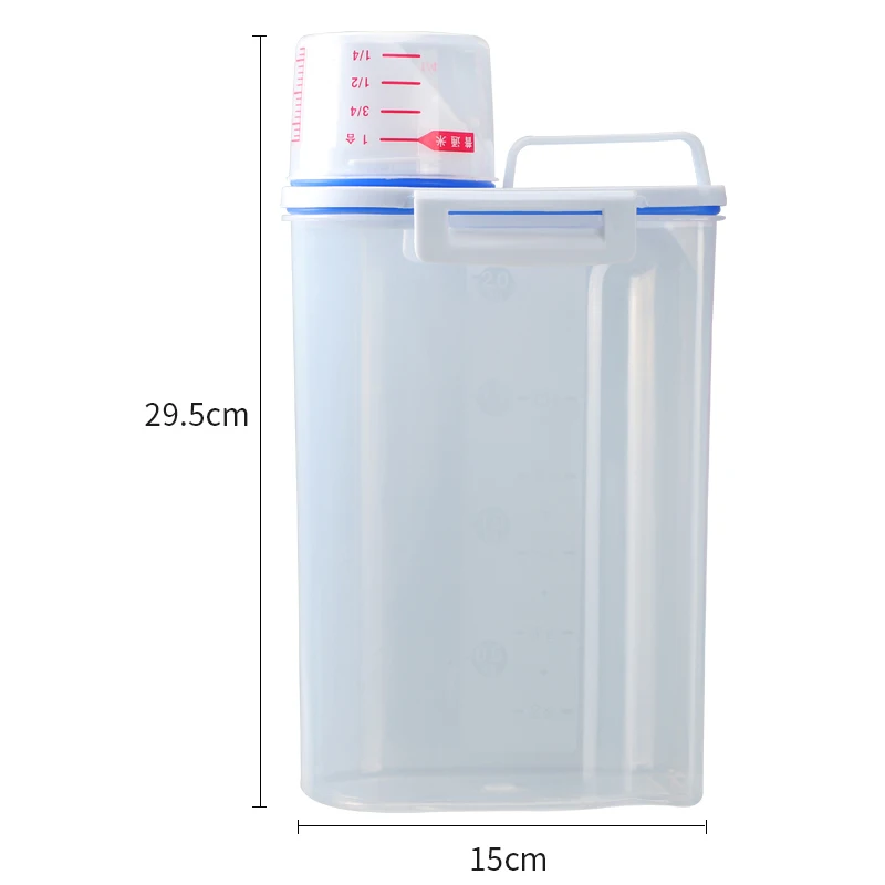 Household washing powder storage box Portable large plastic with measuring cup rice  bottle laundry   WJ916