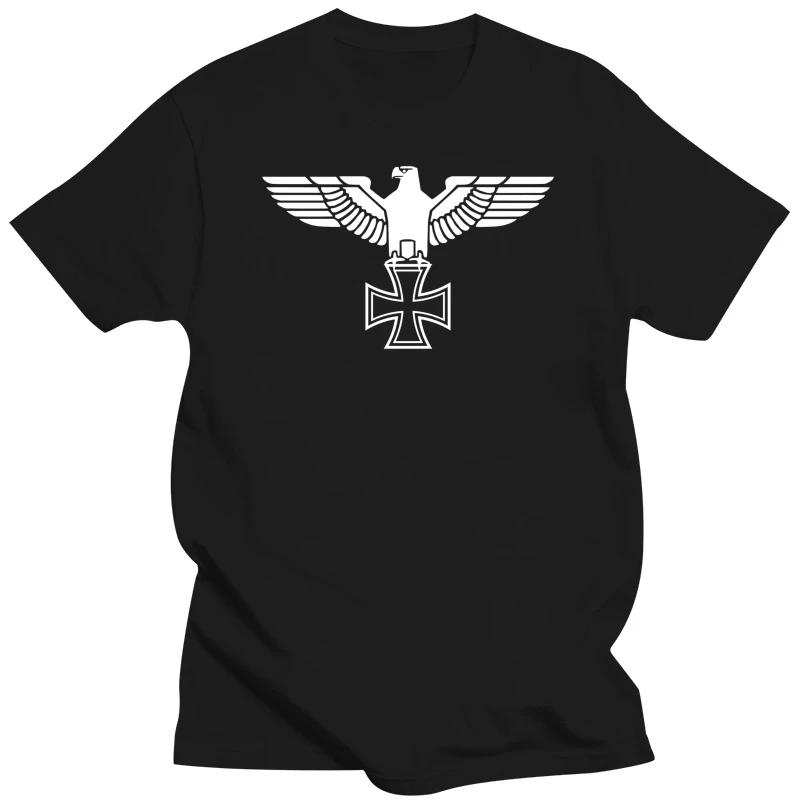 REICHSADLER T-Shirt - Eisernes Kreuz - S Bis 3XL - Schwarz/Weiss - Iron Cross  Fashion Men T Shirts Round Neck