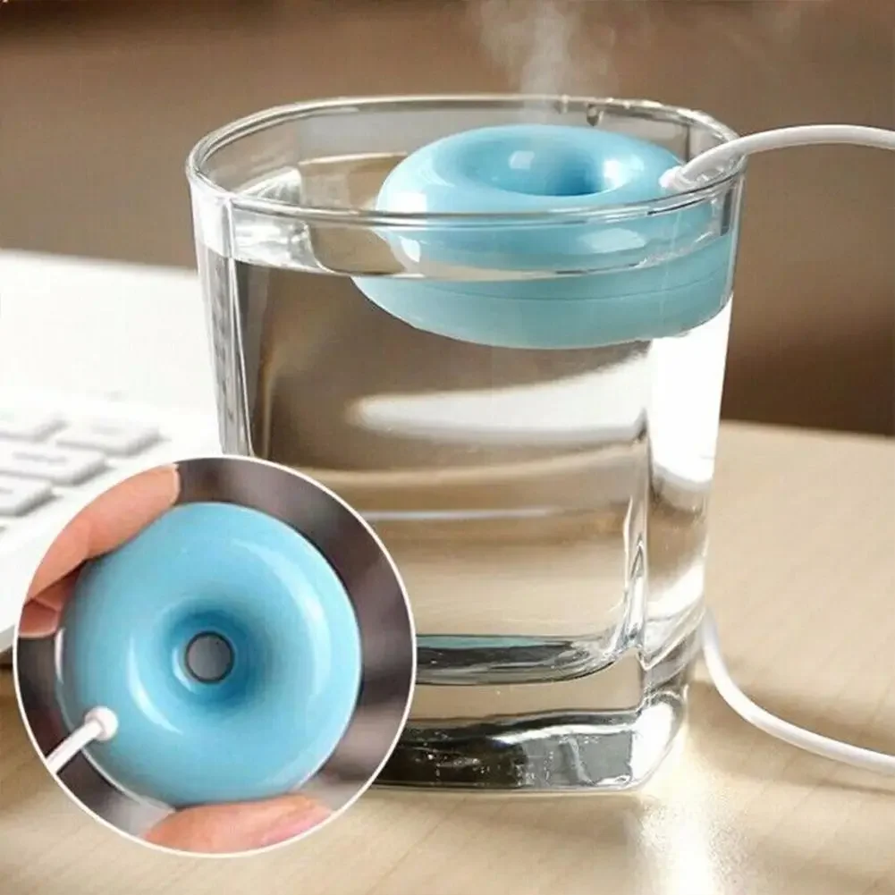 Mini Donut Negative Ion Humidifier USB Round Household Air Purifier for Home Office Desktop Donut Steam Diffuser Mini Sprayer