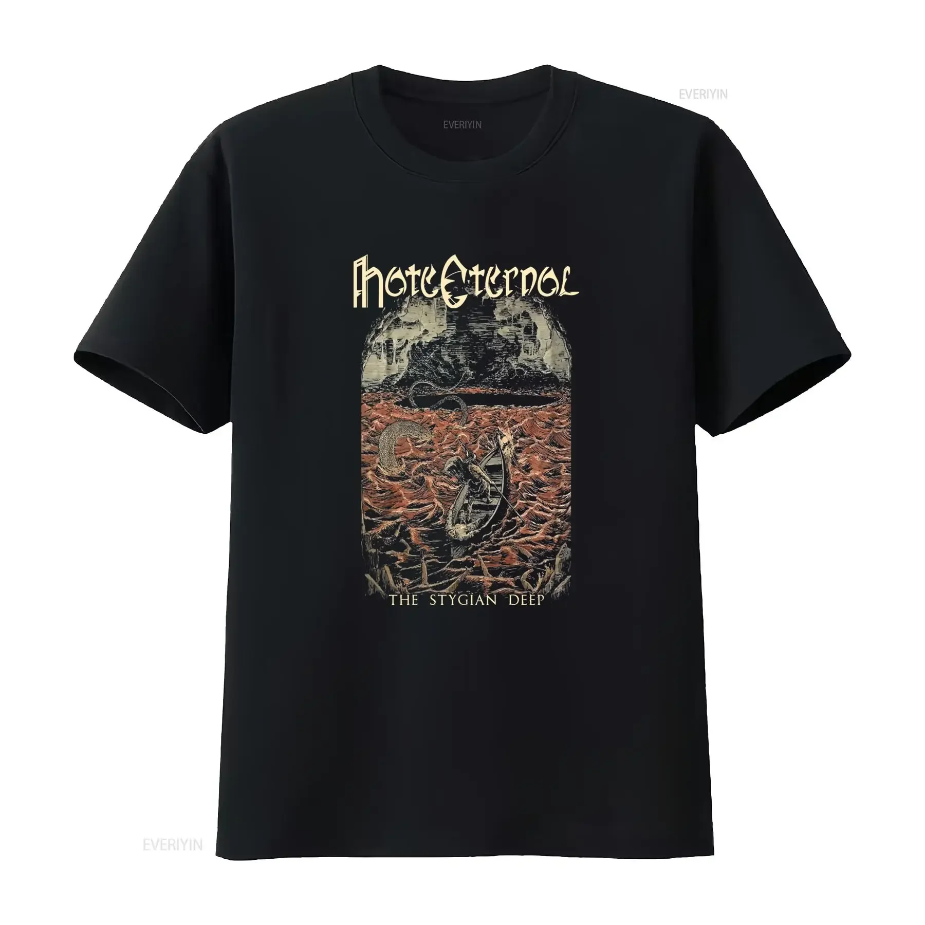 HATE ETERNAL Band T Shirt THE STYGIAN DEEP Design Small Size Infernus Throne Inspired New Release vintage Washed graphic