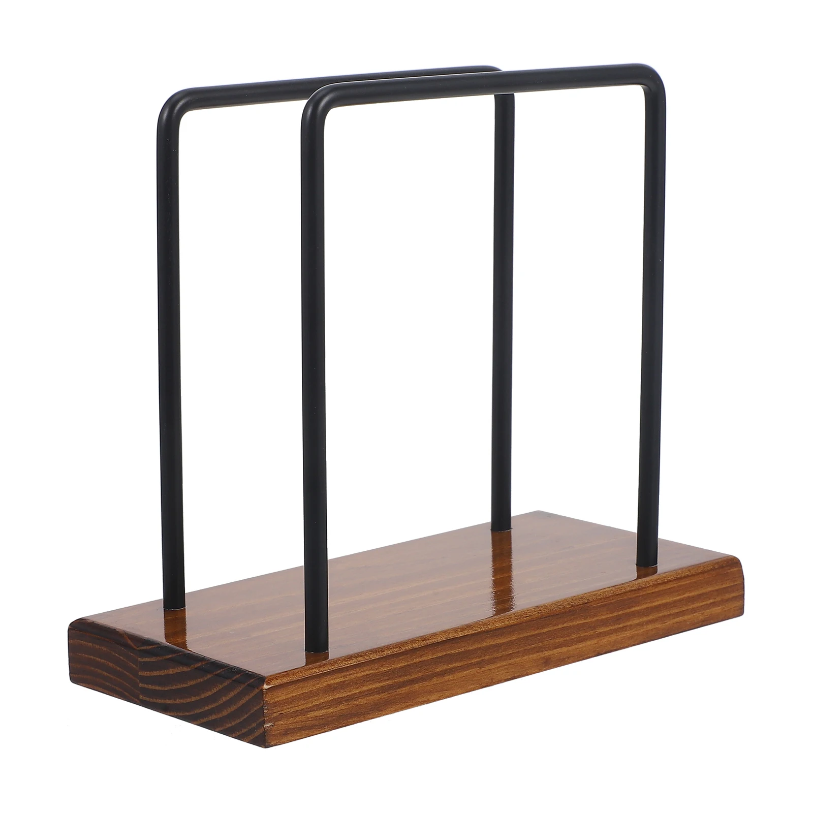 

Iron Paper Towel Holder Rustic Napkin Holders Kitchen Freestanding Dispenser Tissue Table Wooden Base Smooth Edge