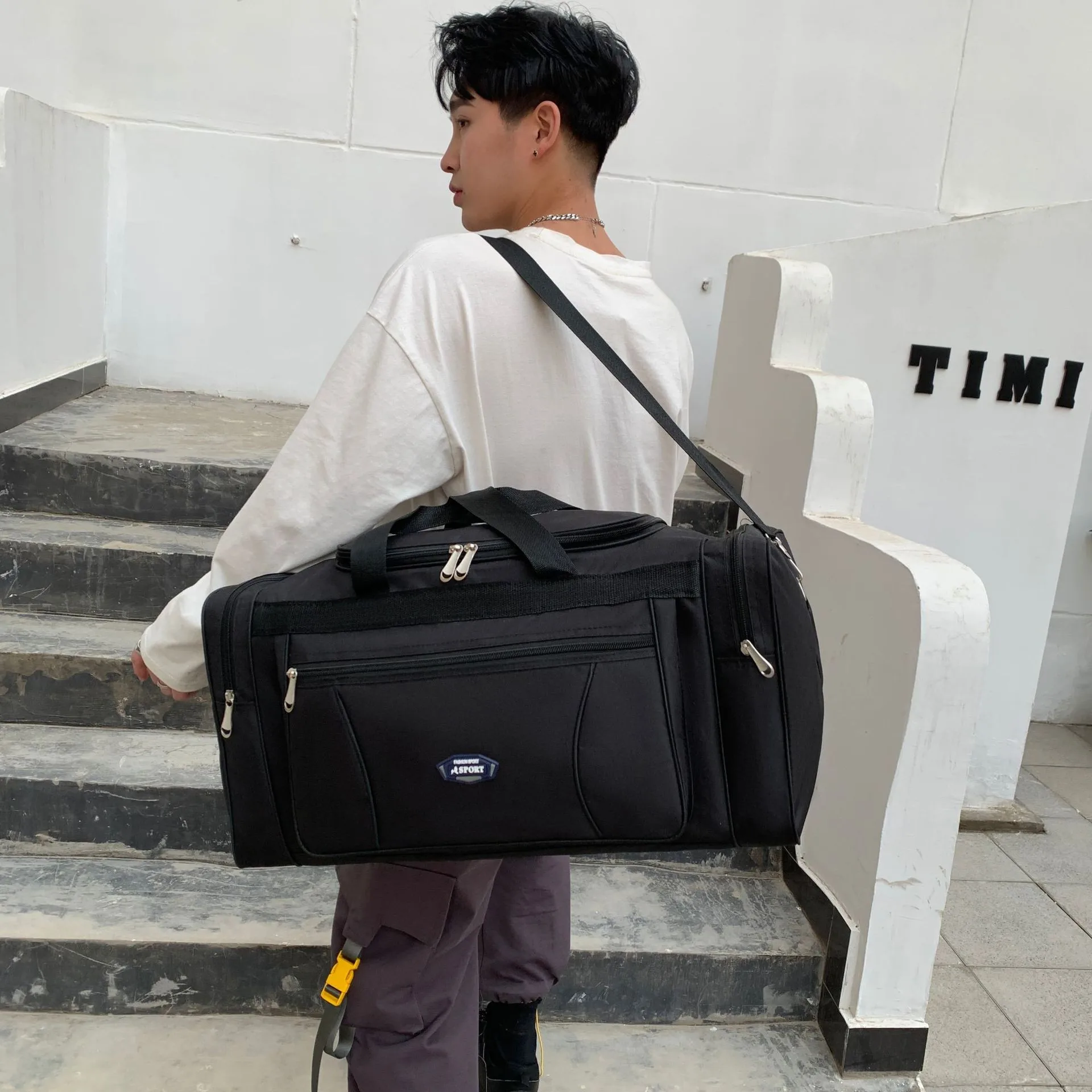 Oxford Waterproof Men Travel Bags Hand Luggage Big Travel Bag Business Large Capacity Weekend Duffle Travel Bag Fitness Bag view 5