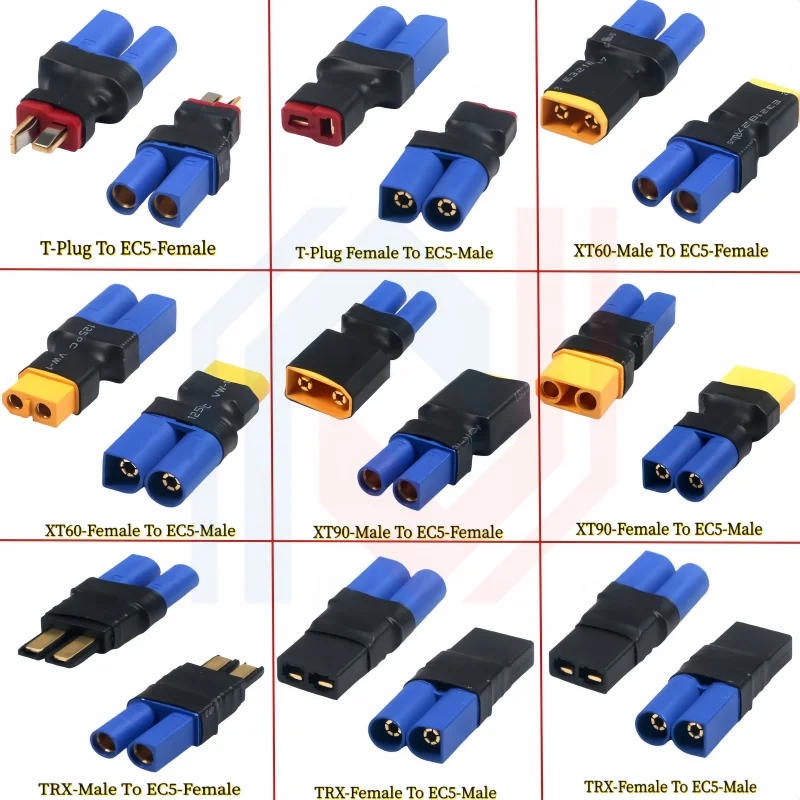 

EC5 Adapter Charger And Charging Board Adapter EC5 to T-Plug XT60 TRX XT90 Plug for Battery Charging Accessories