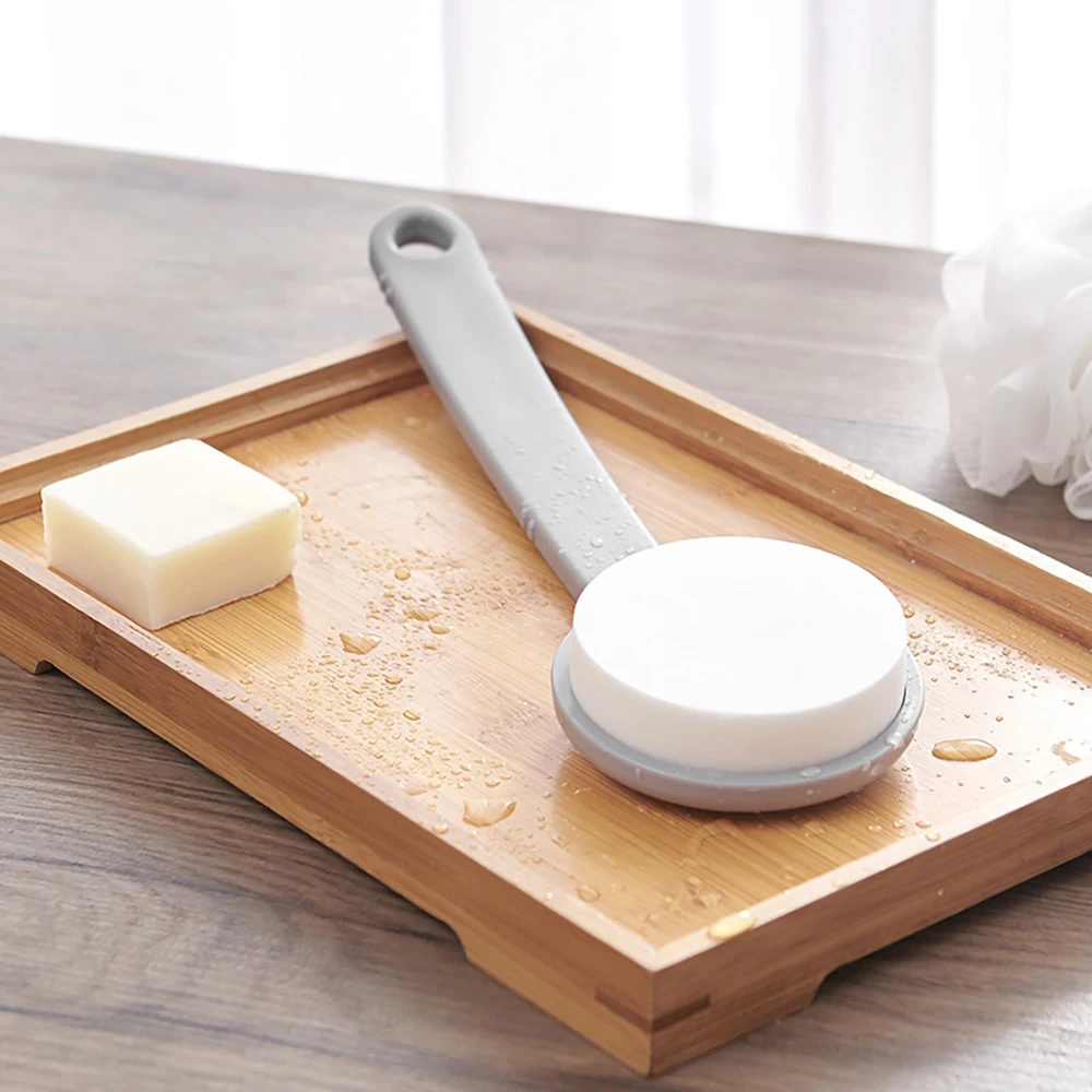 1/2pcs dlouhé handled drhnutí houba kartáč sebe aplikaci koupací masáž kartáč domácí exfoliant bahno drhnout zpět drhnutí kartáč