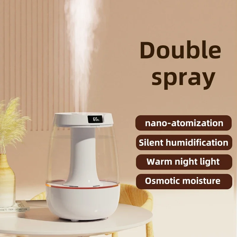 3L Large Capacity Air Humidifier USB Aroma Diffuser with Humidity Regulator for Bedroom Home Plants Purifier Mute Double Spray