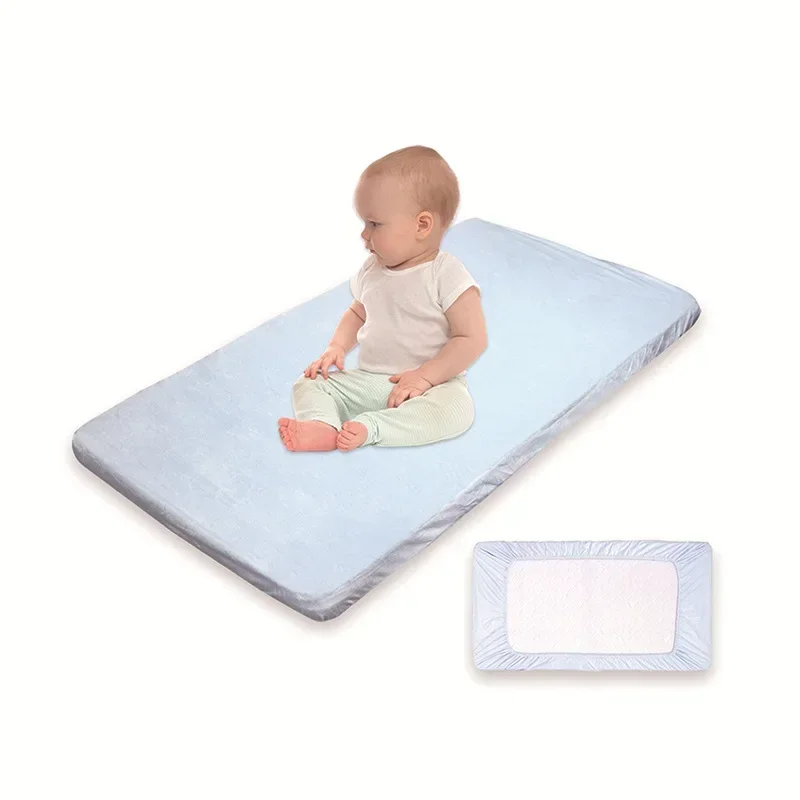 70*130cm Baby Crib Bed Fitted Sheet Cotton Solid Soft Comfortable Newborn Bedding Set Mattress Covers for Unisex Baby Boys Girls