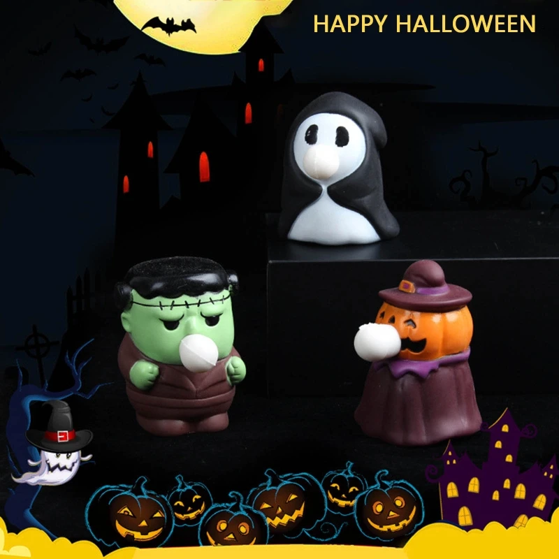 Halloween stressbal speelgoed knijp voor pop-out ballen feestartikelen willekeurige stijlen