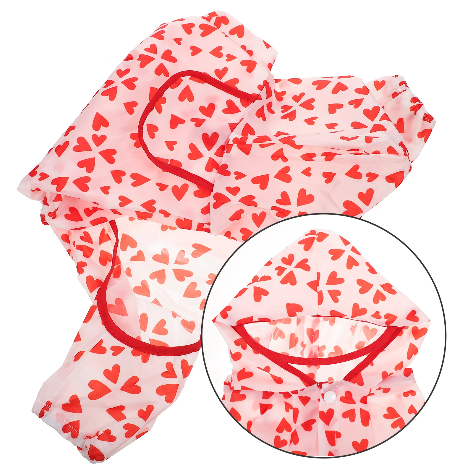

Rain Coat Pet Raincoat Polyester Dog Puppy Poncho Hooded Protection Portable Red Outdoor Supply