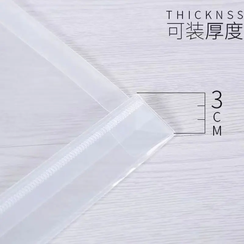6pcs/Lot Thickened A4 File Bag Transparent Test Paper Storage Office Holder Pouch Desk Organizer Stationery Document Waterproof