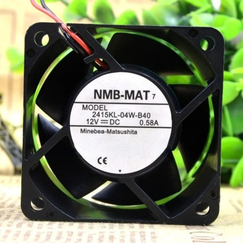 Z  10pcs for  NMB-MAT 2415KL-04W-B40 MODEL 6038 6CM DC 12V 0.58A 2-wire Cooling Fan