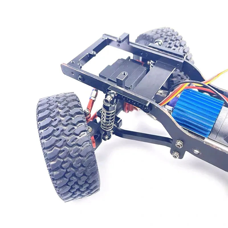 Haste de ligação de chassi de metal, kit de feixe de amortecedor de montagem servo para mn 1/12 d90 d91 d96 mn98 mn99s rc, peças de atualização de carro