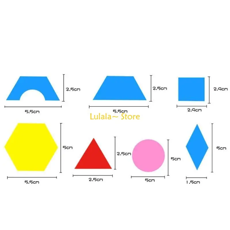 Y4QA 250 ชิ้นออกแบบใหม่ไม้ Tangram ปริศนารูปแบบสีบล็อกแฟลชการ์ด Road Trip เกมจิ๊กซอว์