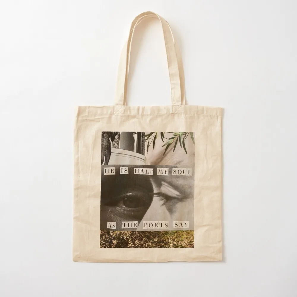 He is half my soul, as the poets say Song of Achilles Tote Bag tote bag men woman shopping bag Canvas Tote