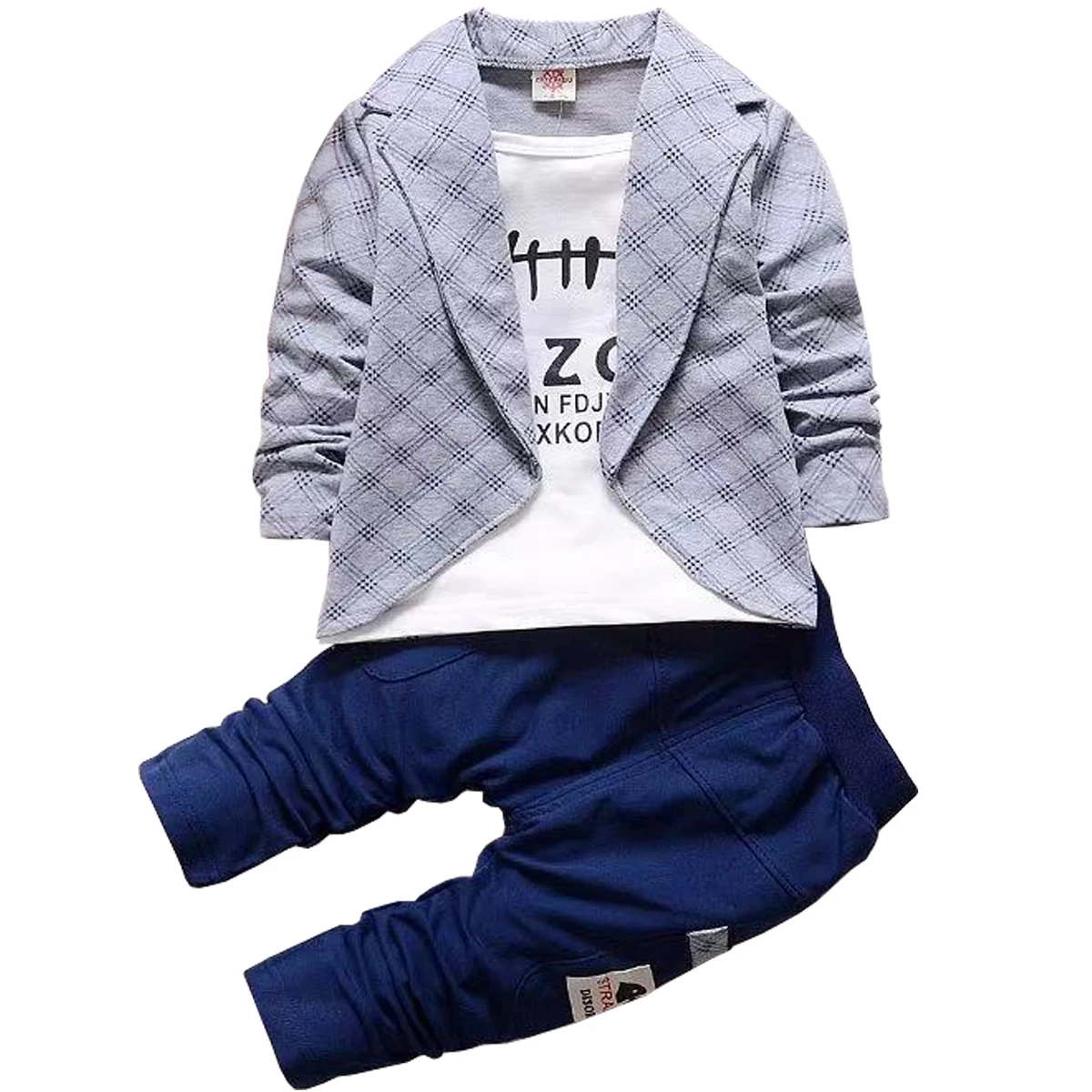 Spring Autumn Kids Clothes Sets Baby Boys Tracksuit Long Sleeve Tops+Pant 2Pcs/Set Infant Gentleman Suits Children Clothing Sets