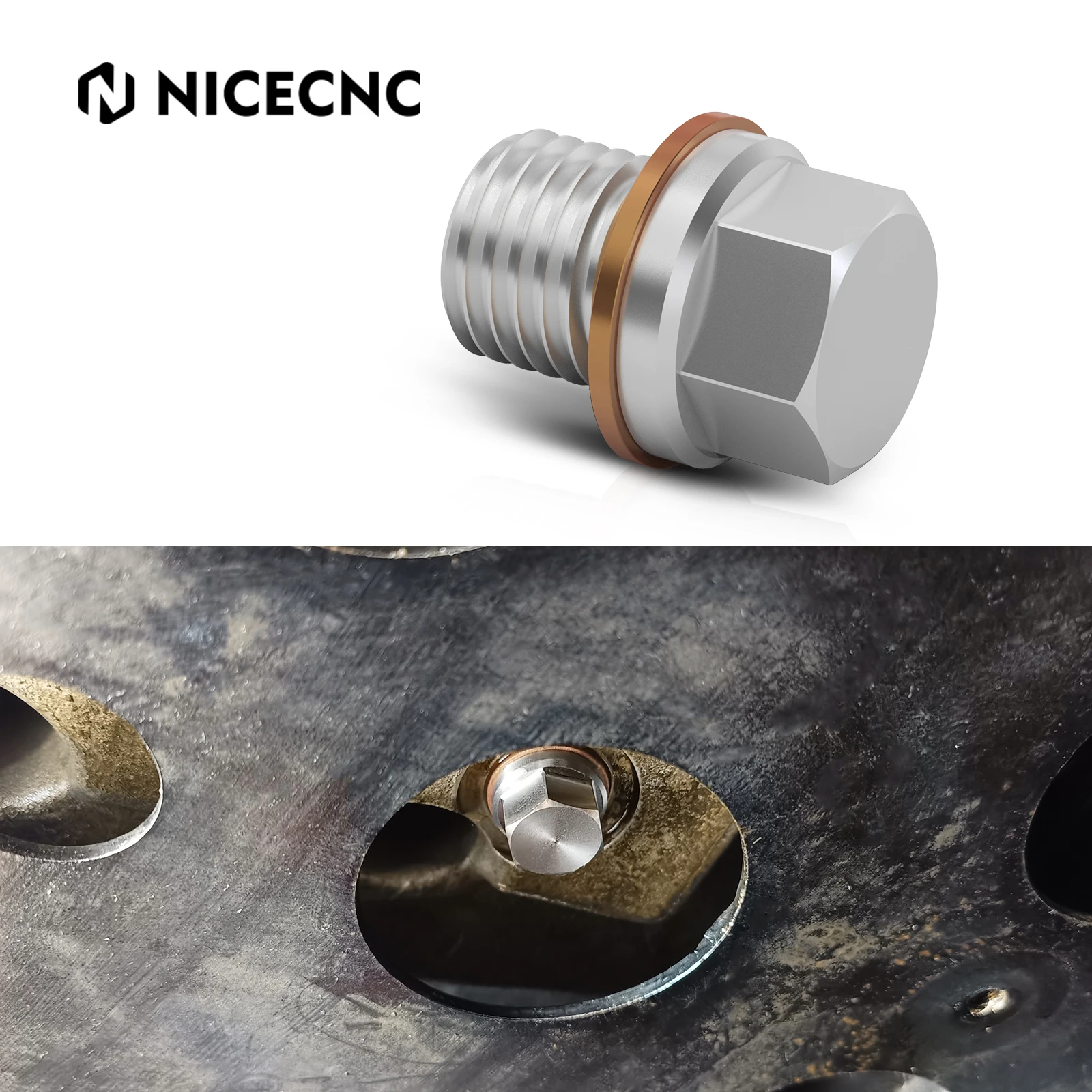 

NICECNC Magnetic Oil Drain Plug And Washer M12X1.5 For Sportsman 850 Engine UTV ATV For Polaris RZR 800 900 XP 1000 EPS Ranger