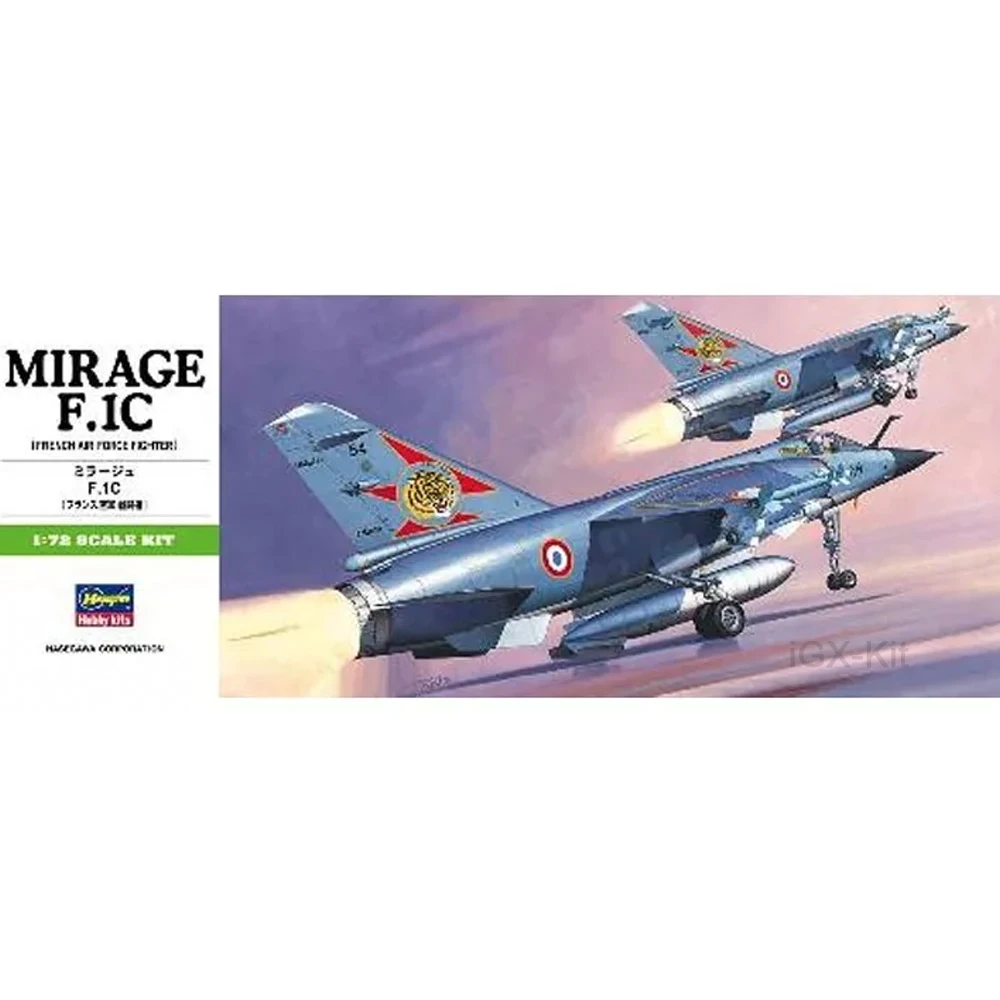 

Hasegawa 00234 1/72 Scale France Mirage F-1C F1C Fighter Jet Attack Aircraft Hobby Craft Toy Plastic Model Building Kit