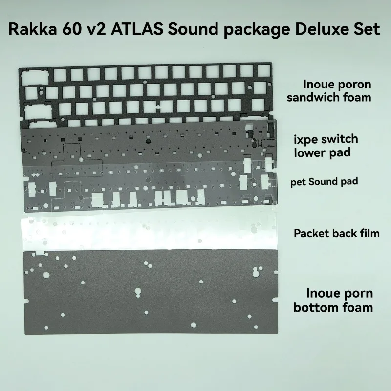 RAKKA 60 V2 ATLAS Sound Package Customized Inoue Poron 6.25u