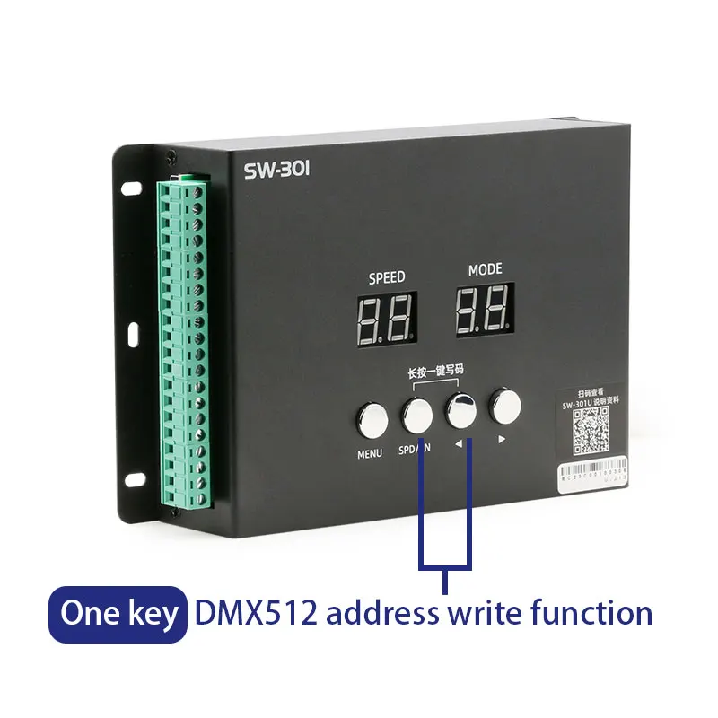 SW-301U 5CH output DMX512 programmable pixel light controller, UCS512 TM512 SM16512 Hi512 one key address writer