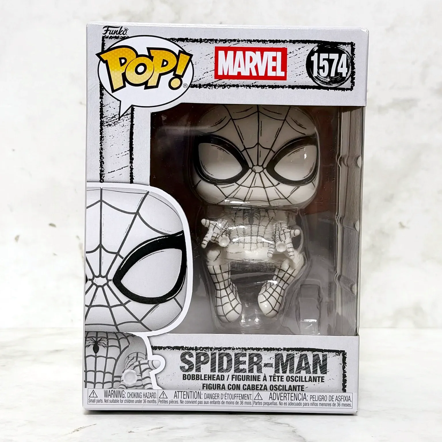 Spider-Man (Sketched Deco) Figure Funko Pop #1574 Official Authentic Limited Collectible Edition Figures Marvel Fans Toy Gift - Image 3