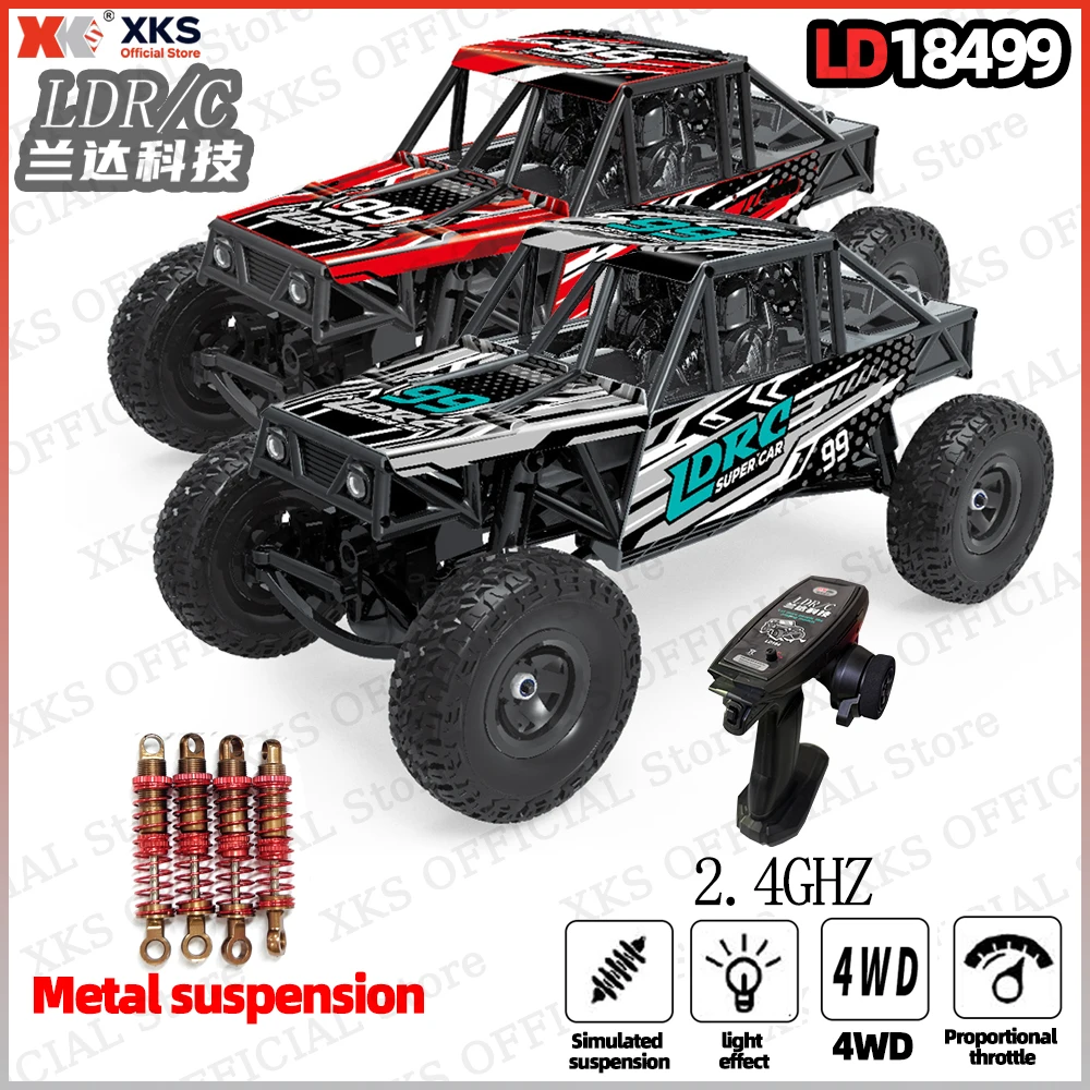 

XKS LDRC LD18499 1/18 4WD Внедорожный радиоуправляемый альпинистский автомобиль - 2,4G Модель с дистанционным управлением с защитой от помех RC Игрушка в подарок для мальчиков