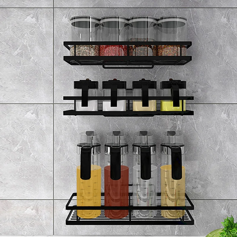 مختومة رف توابل حاوية الرف الملح وزجاجة زيت السكر الفلفل التوابل الجرار مجموعة الزجاج المطبخ Especiero لوازم المطبخ DG50S #1