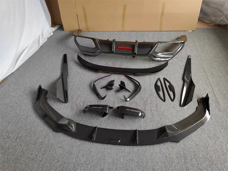 TK style carbon fiber front bumper edge side skirt rear diffuser rear spoiler body kit for 8-series G14 G15 G16 body kit