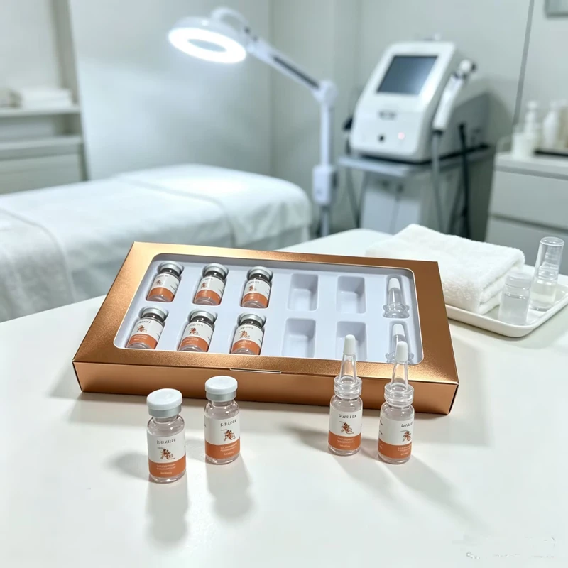 12pcs Face Salmon DNA PDRN Ampoule Skin Booster Serum Kit Facial Skin Whitening Moisturizing For 0.25mm Microneedle Serum