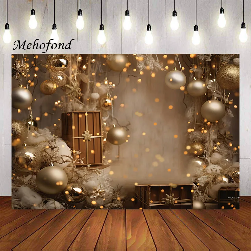 Mehofond Photography Background Retro Christmas Winter Indoor Glitter Xmas Party Kid Family Portrait Decor Backdrop Photo Studio