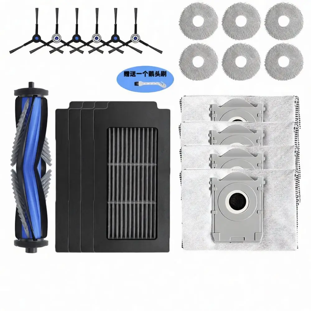 Replacement Parts For ECOVACS T50 PRO Vacuum Robot Accessories Dust Bag Mop Cloth Filter Brush Cleaning Solution Tool Set