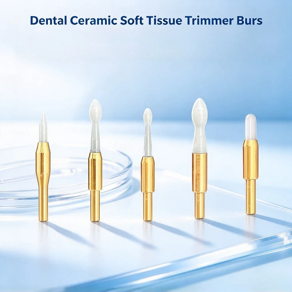 Dental Ceramic Soft Tissue Trimmer Burs for Gingiva Contouring Gum Trimming Polishing Clinic Lab Dental Tools Kit Supplies Use