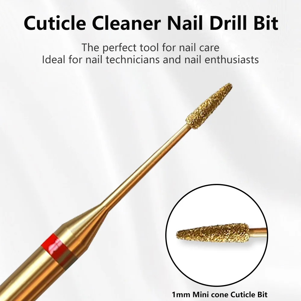 Torcia a forma di mandrino Punte da trapano per unghie diamantate Pro Punta per cuticole russa per unghie Pelle morta Detergente per cuticole Unghie Strumento di pretrattamento