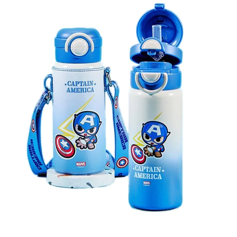 Disney Stitch Thermos Bottle Childen Boy Girl Student Cartoon Water Cups Vacuum Cup 316 Stainless Steel Portable 520ML