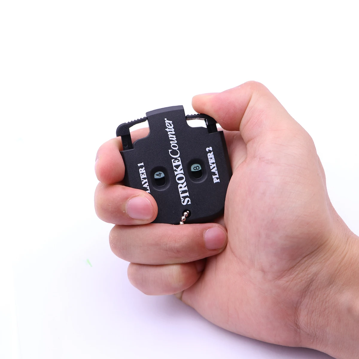 

Golfer Score Counter Black Stroke and Putt Scorer Small Portable Score Counter with Bead Chain for Outdoor Use