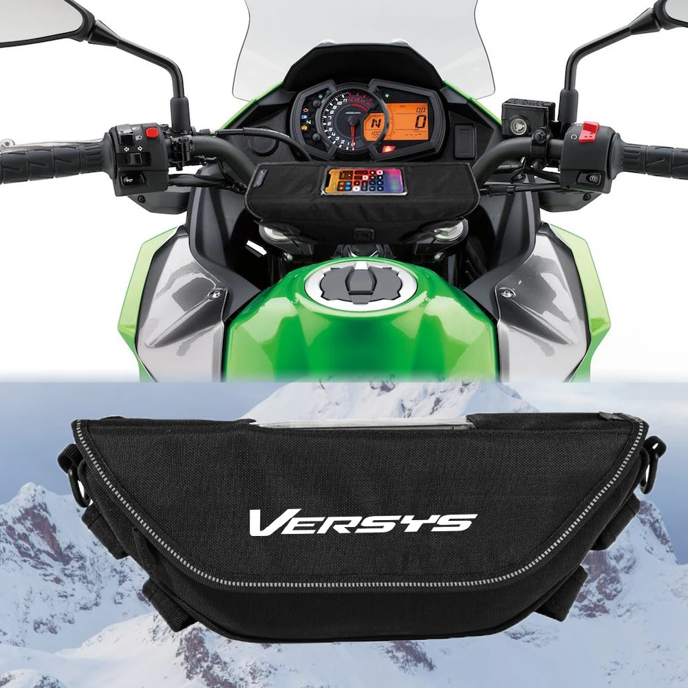 ل كاواساكي VERSYS1000LT VERSTS650 دراجة نارية ملحق مقاوم للماء والغبار المقود تخزين حقيبة الملاحة حقيبة