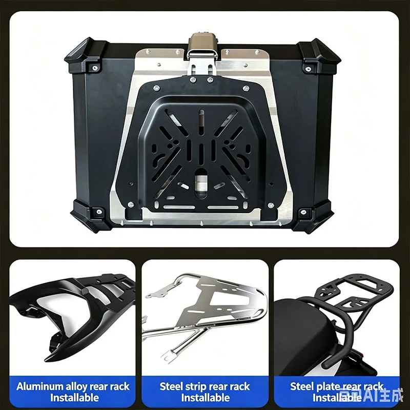 45L Motorcycle Helmet Box Top Tail Rear Luggage Storage Tool Cases LockTail Box Motorcycle Trunk Motor Accessories