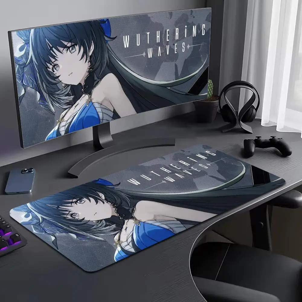 

Wuthering Waves Mouse Pad Large Computer Mouse Pad Office Accessories XXL Pc Gamer Non-slip Deskmat Mousepad Keyboard Rubber