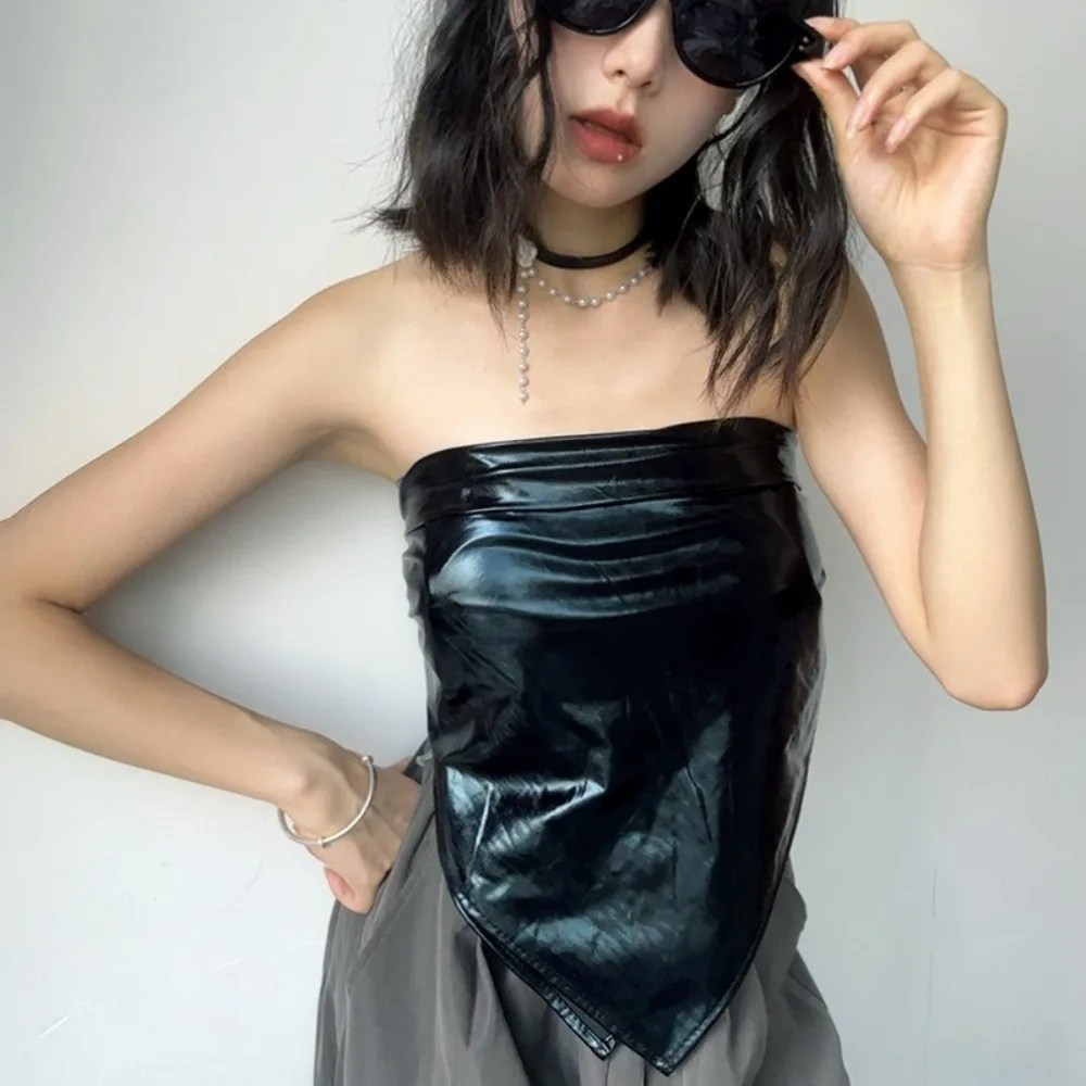 

Headwear Y2K Liquid Silver Hair Scarf Soft Wrap Headband Laser Color Hair Band Slender Scarf Hip Hop Punk Bandana Girls