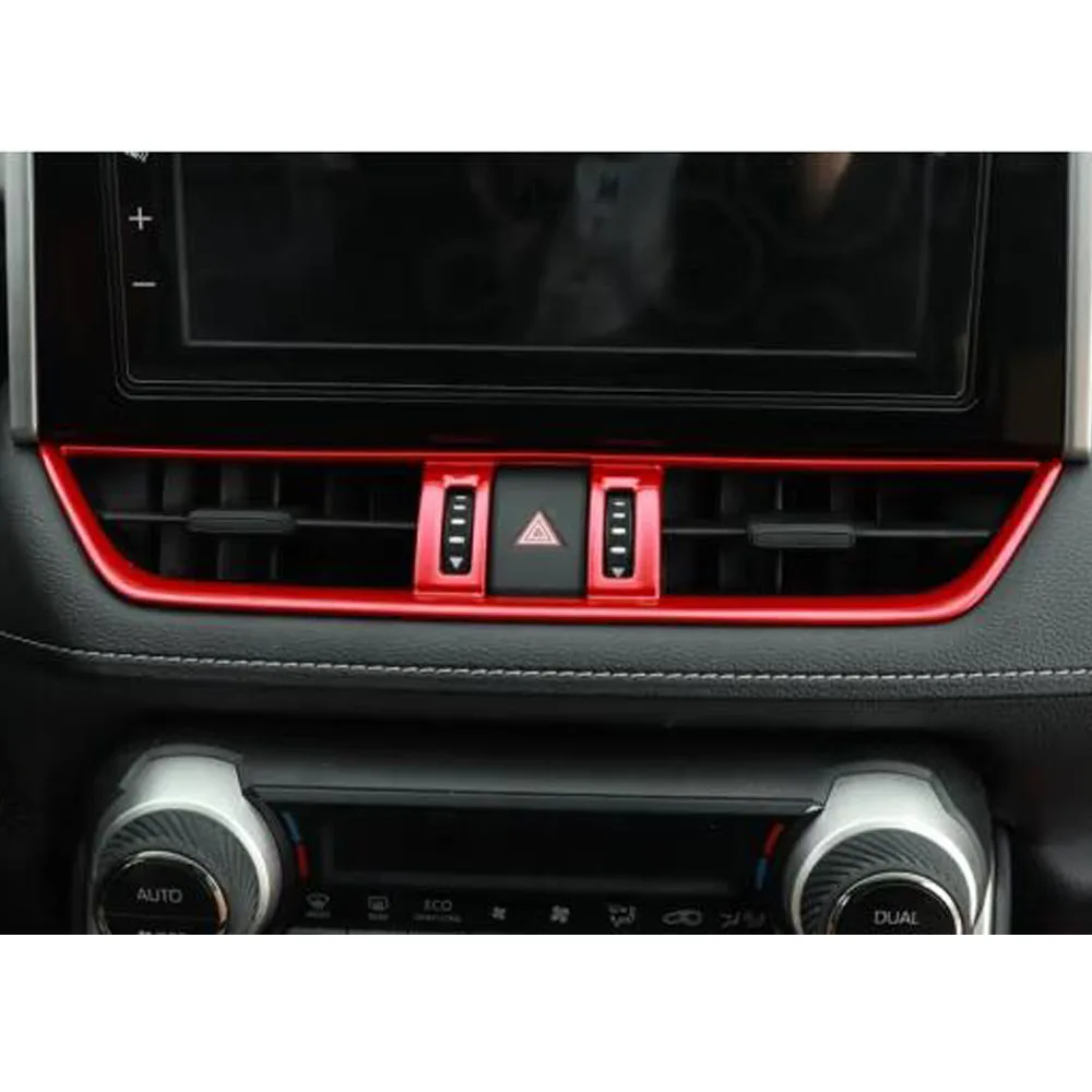 For Toyota RAV4 2019 2020 2021 2022 2023 Sticker Body Enter Console Panel Decoration Cover Chromium Outlet Vent Hood Trim 1PCs